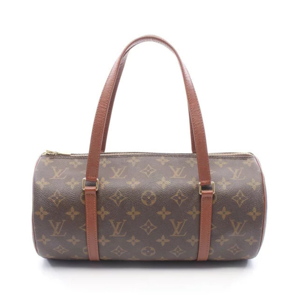 Louis Vuitton Papillon Top Handle Bag Canvas Leather Monogram Brown